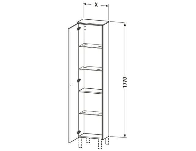 Bản vẽ Tủ Để Đồ Nhà Vệ Sinh Duravit BR1320R1049