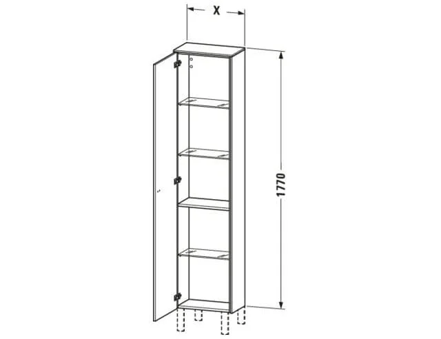 Bản vẽ Tủ Để Đồ Nhà Vệ Sinh Duravit BR1320R1049