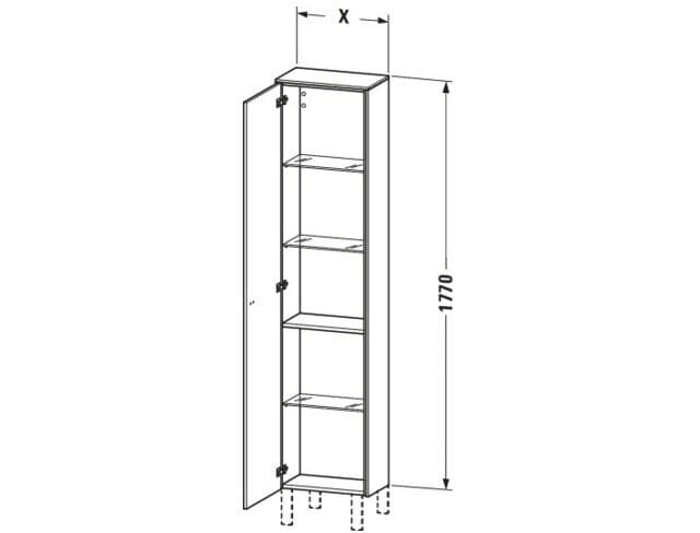 Bản vẽ Tủ Để Đồ Nhà Vệ Sinh Duravit BR1320R1075