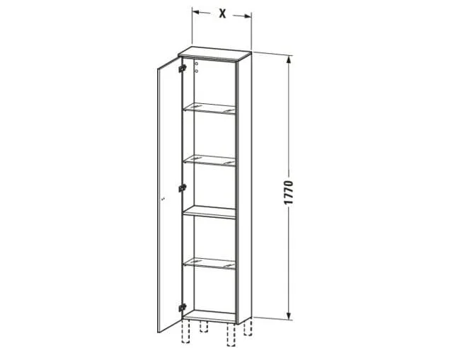 Bản vẽ Tủ Để Đồ Nhà Vệ Sinh Duravit BR1320R2222