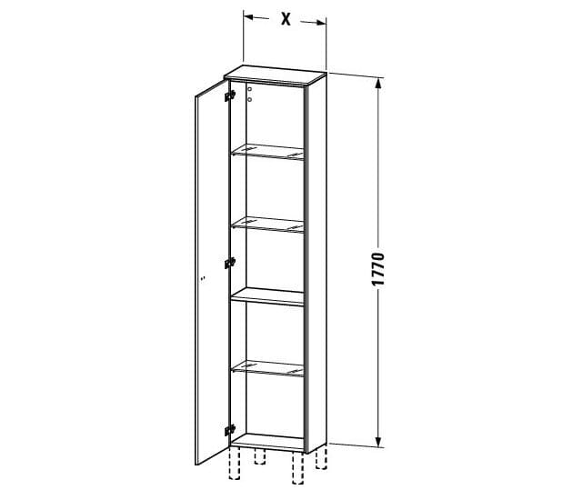 Bản vẽ Tủ Để Đồ Nhà Vệ Sinh Duravit BR1320R9191