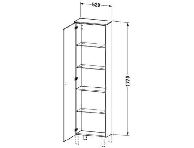 Bản vẽ Tủ Để Đồ Nhà Vệ Sinh Duravit BR1321L1007