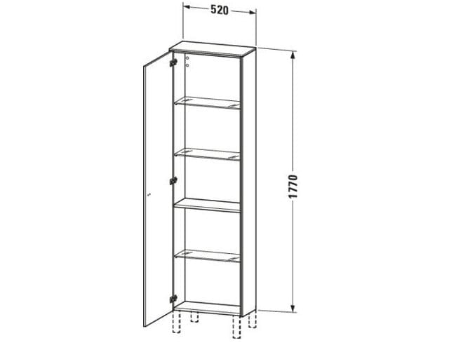 Bản vẽ Tủ Để Đồ Nhà Vệ Sinh Duravit BR1321L1035