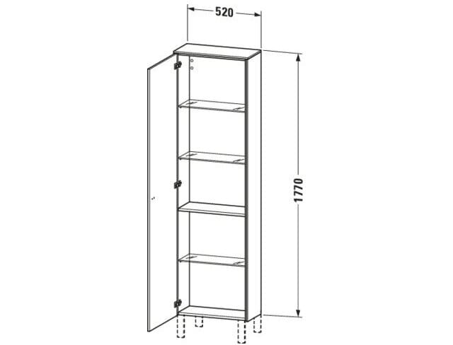 Bản vẽ Tủ Để Đồ Nhà Vệ Sinh Duravit BR1321L1053