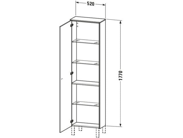 Bản vẽ Tủ Để Đồ Nhà Vệ Sinh Duravit BR1321L1079