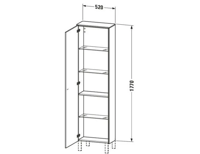 Bản vẽ Tủ Để Đồ Nhà Vệ Sinh Duravit BR1321L9191