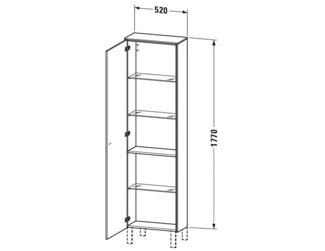 Bản vẽ Tủ Để Đồ Nhà Vệ Sinh Duravit BR1321R1016