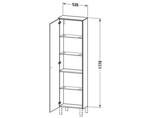 Bản vẽ Tủ Để Đồ Nhà Vệ Sinh Duravit BR1321R1021