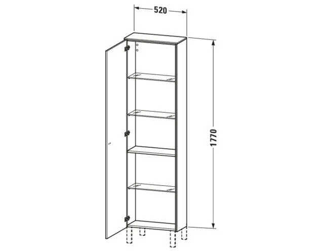 Bản vẽ Tủ Để Đồ Nhà Vệ Sinh Duravit BR1321R1021