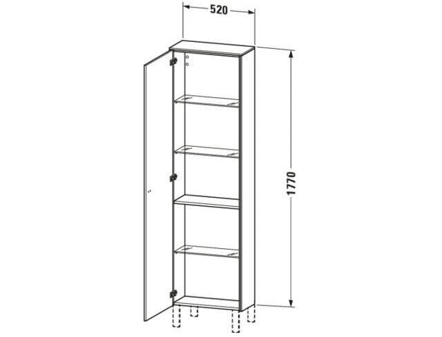 Bản vẽ Tủ Để Đồ Nhà Vệ Sinh Duravit BR1321R1022