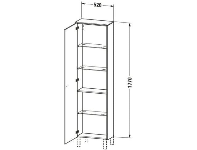 Bản vẽ Tủ Để Đồ Nhà Vệ Sinh Duravit BR1321R1053