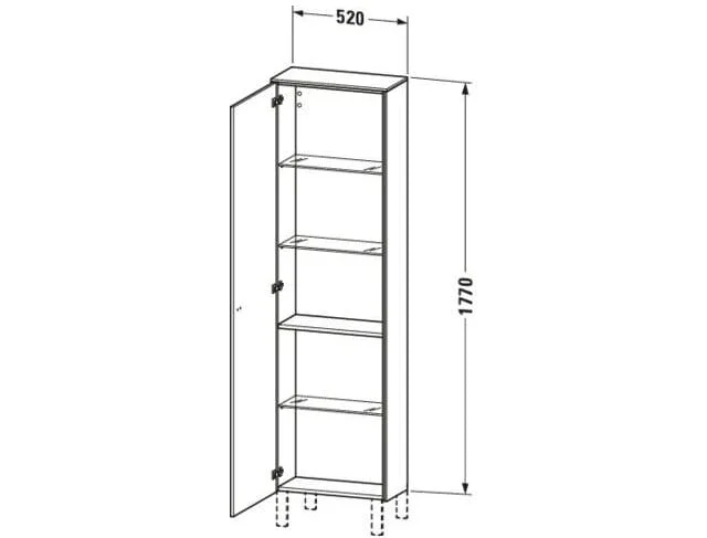 Bản vẽ Tủ Để Đồ Nhà Vệ Sinh Duravit BR1321R1053