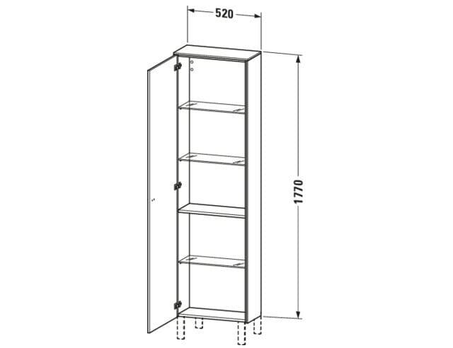 Bản vẽ Tủ Để Đồ Nhà Vệ Sinh Duravit BR1321R1079