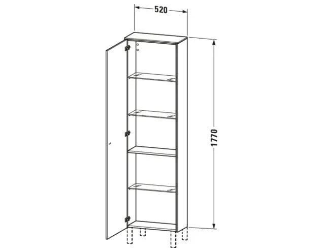 Bản vẽ Tủ Để Đồ Nhà Vệ Sinh Duravit BR1321R1079