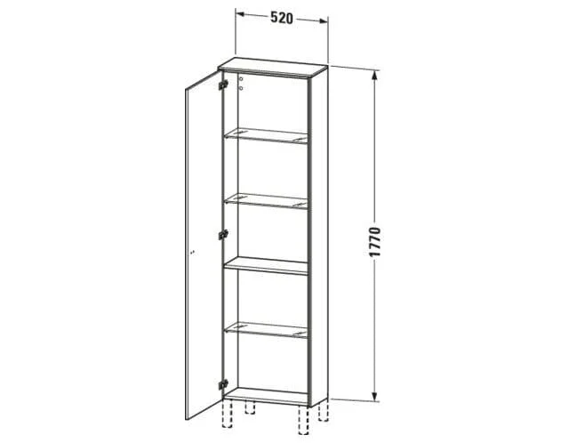 Bản vẽ Tủ Để Đồ Nhà Vệ Sinh Duravit BR1321R4343