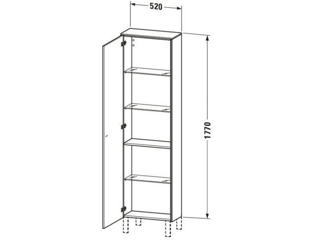 Bản vẽ Tủ Để Đồ Nhà Vệ Sinh Duravit BR1321R4949