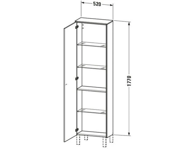 Bản vẽ Tủ Để Đồ Nhà Vệ Sinh Duravit BR1321R4949