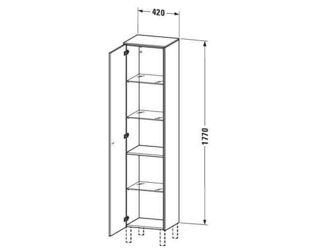 Bản vẽ Tủ Để Đồ Nhà Vệ Sinh Duravit BR1330L1053