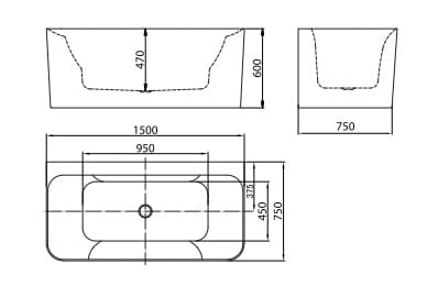 Bản vẽ Bồn tắm đặt sàn massage Mowoen MW8217-150.MS