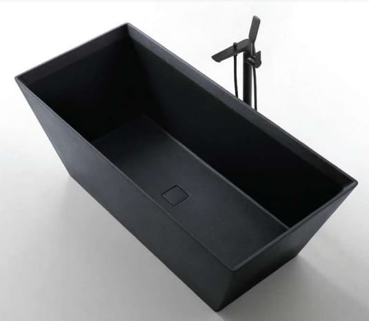 Bồn Tắm Mô Phỏng Đá Tự Nhiên Đặt Sàn Mowoen MW001-Matt Black