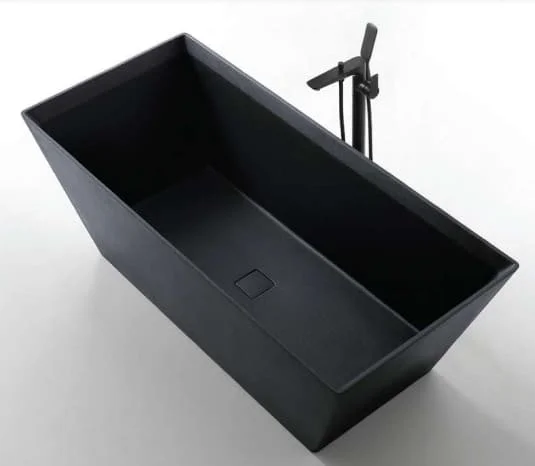 Bồn Tắm Mô Phỏng Đá Tự Nhiên Đặt Sàn Mowoen MW001-Matt Black
