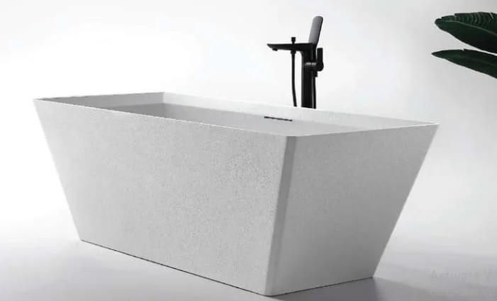 Bồn Tắm Mô Phỏng Đá Tự Nhiên Đặt Sàn Mowoen MW001-Matt White 170