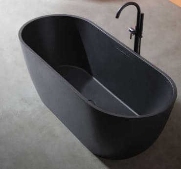 Bồn Tắm Mô Phỏng Đá Tự Nhiên Đặt Sàn Mowoen MW002-Matt Black