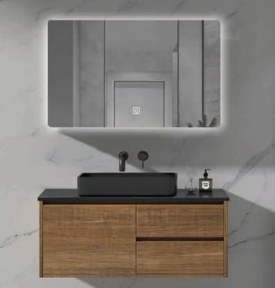 Bộ tủ chậu cao cấp đèn Led Mowoen MW6636R-100