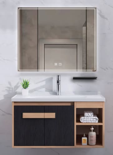 Bộ tủ chậu cao cấp đèn Mowoen MW6968R-80