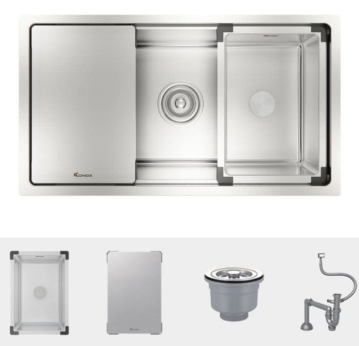 Chậu rửa bát chống xước Workstation Sink – Undermount Sink KN8146SU Dekor