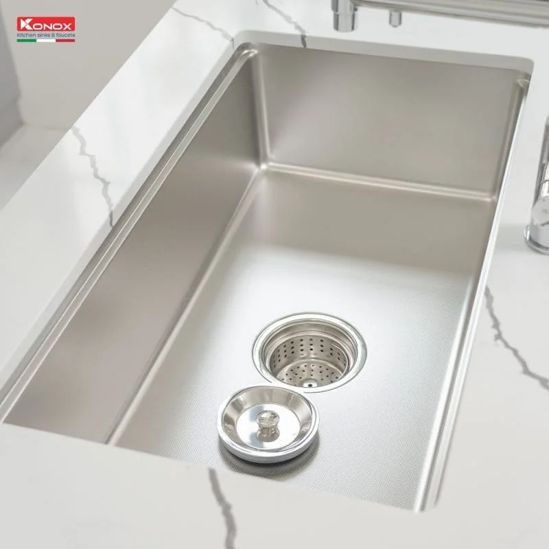 Bản vẽ Chậu rửa bát chống xước Undermount Sink KN8146SU Dekor Basic