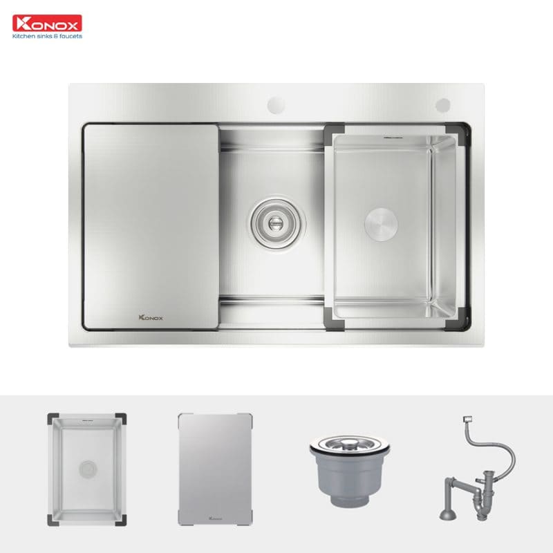 Chậu rửa bát chống xước Workstation Sink – Topmount Sink KN8151TS Dekor