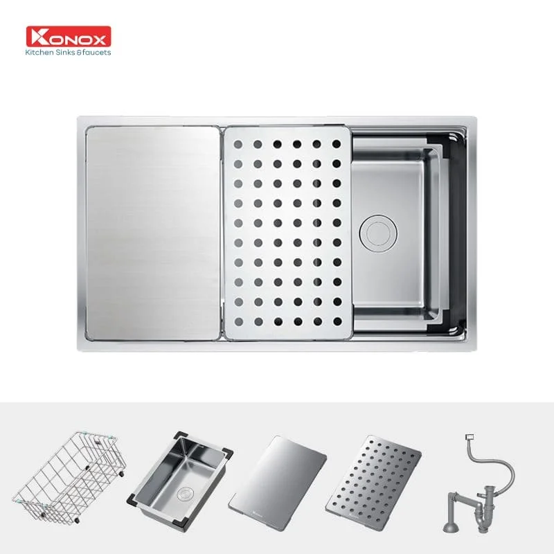 Chậu rửa bát chống xước Workstation Sink – Undermount Sink KN8644SU Dekor