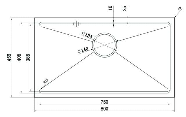 Bản vẽ Chậu rửa bát Workstation Sink – Undermount Sink KN8046SU