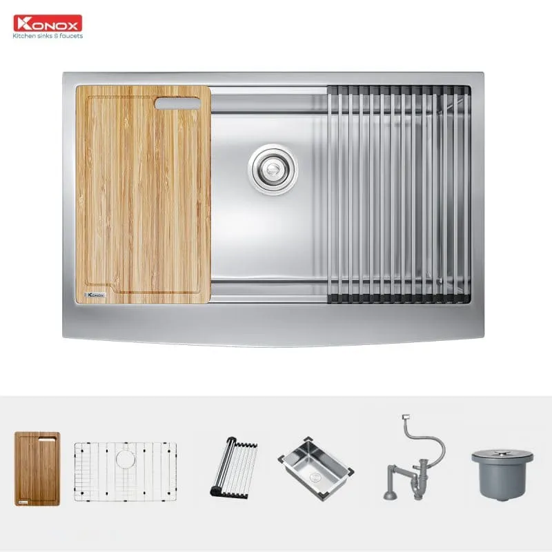Chậu rửa bát Workstation Sink – Apron Sink KN8051AS Curve