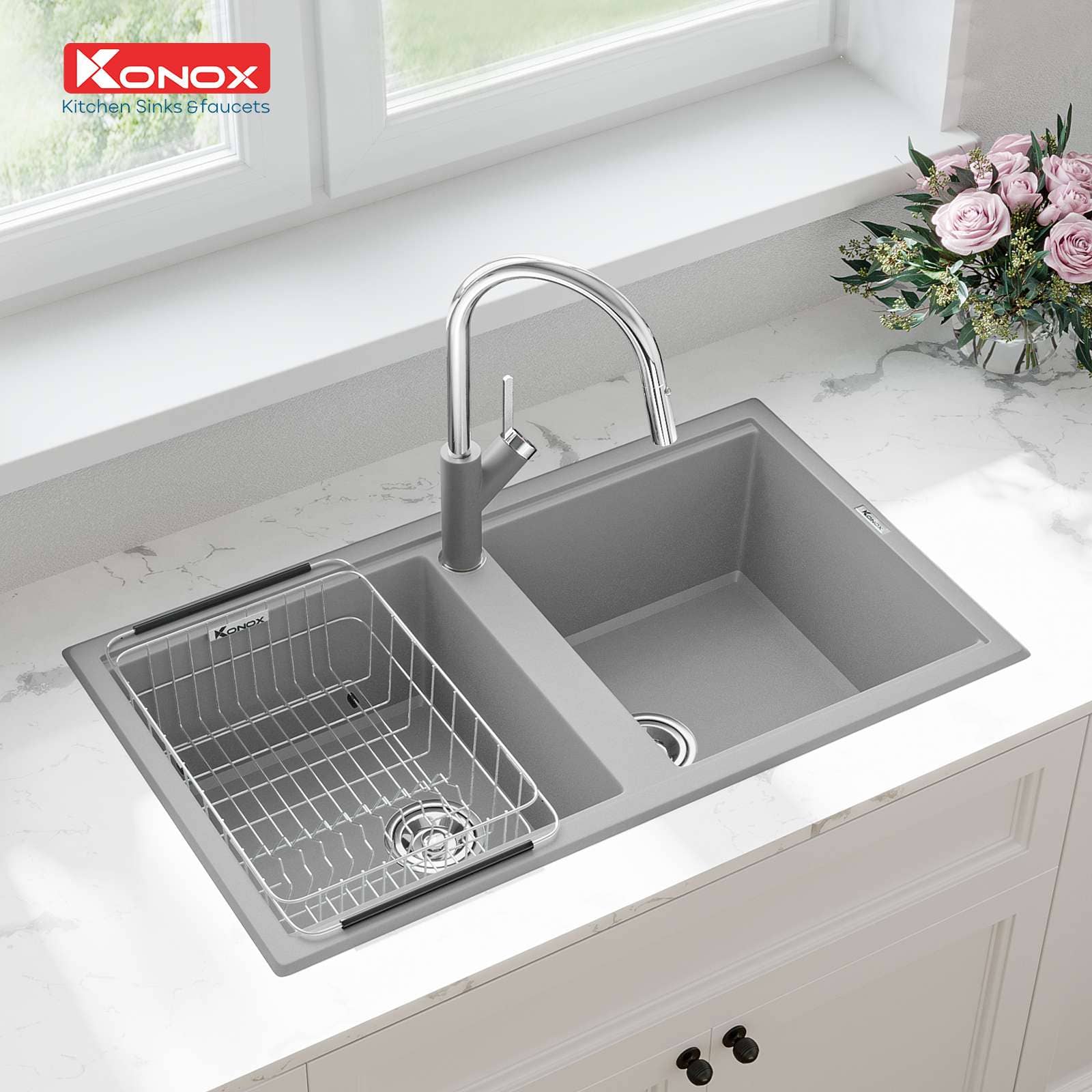 Chậu rửa bát Granite Sink Phoenix Smart 860 – Grey