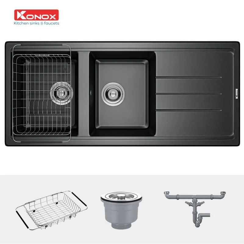 Chậu rửa bát Granite Sink Phoenix 1160 – Black