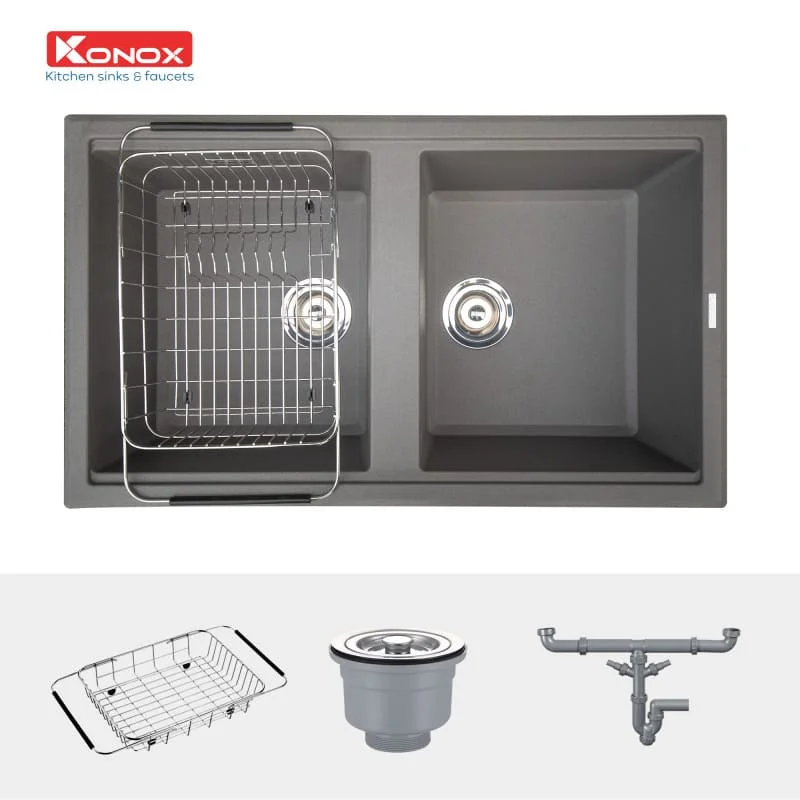 Chậu rửa bát Granite Sink Phoenix 860 – Grey