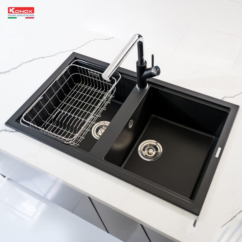 Chậu rửa bát Granite Sink Phoenix Smart 860 – Black