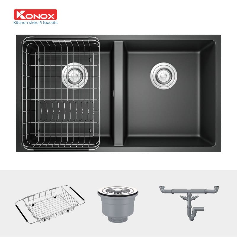 Chậu rửa bát Granite Sink Veloci 760D – Black