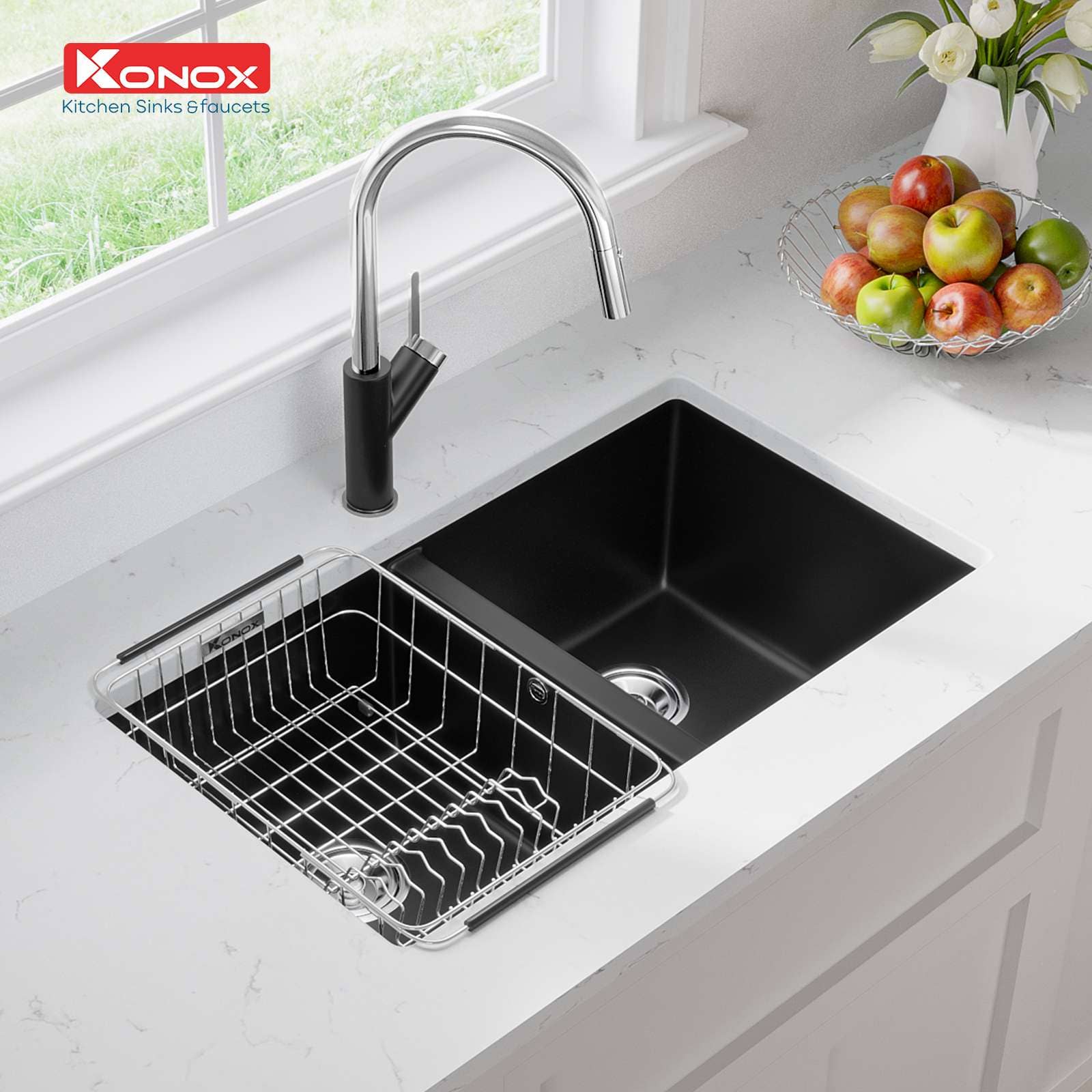 Chậu rửa bát Granite Sink Veloci 760D – Black