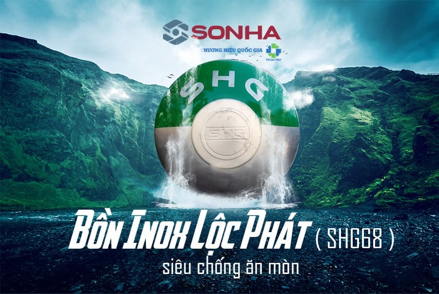 Bồn inox 445NF siêu chống ăn mòn 2000l nằm phi 1380