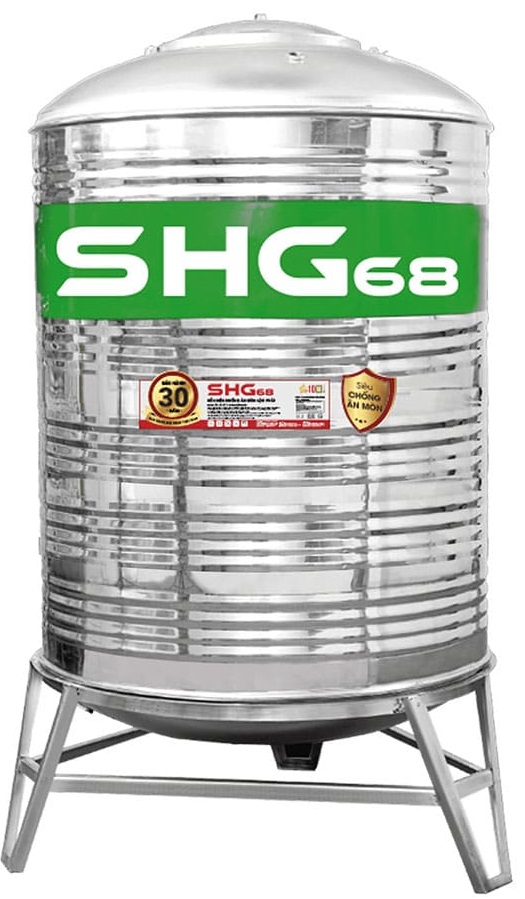 Bồn inox Lộc Phát Sơn Hà Xanh SHG68 2000l đứng phi 1380