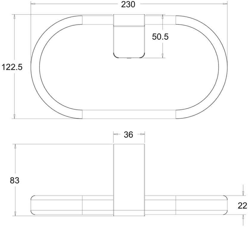 Bản vẽ Vòng treo khăn tắm American standard K-1390