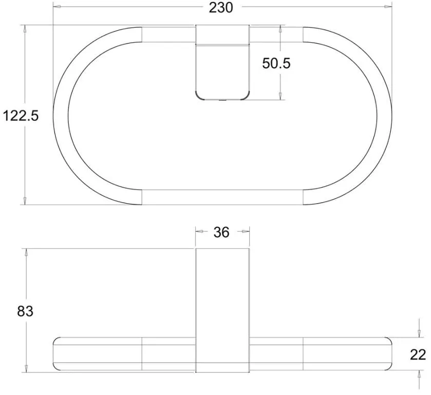 Bản vẽ Vòng treo khăn tắm American standard K-1390