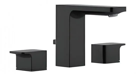 Vòi chậu 3 lỗ nóng lạnh màu đen American Standard WF-1303MB