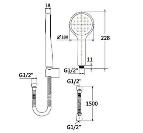 Bản vẽ Tay Sen American Standard FFASS505-MB