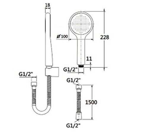 Bản vẽ Tay Sen American Standard FFASS506-MB 