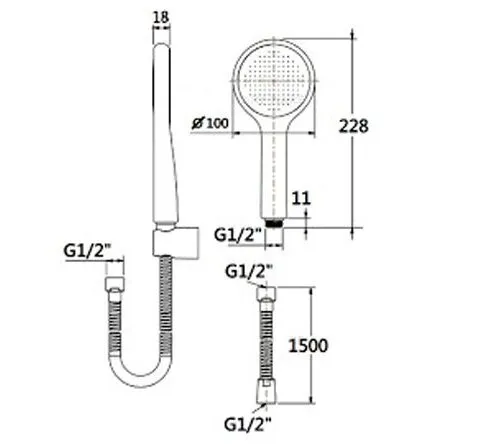 Bản vẽ Tay Sen American Standard FFASS506-MB 