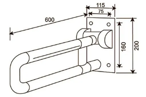Bản vẽ Tay vịn American Standard WF-9401